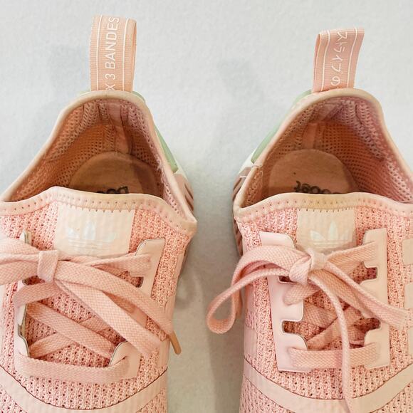 Adidas Originals NMD R1 Womens 7.5 Shoes Pink Knit Soft Body Low Top Sneakers - Picture 8 of 12